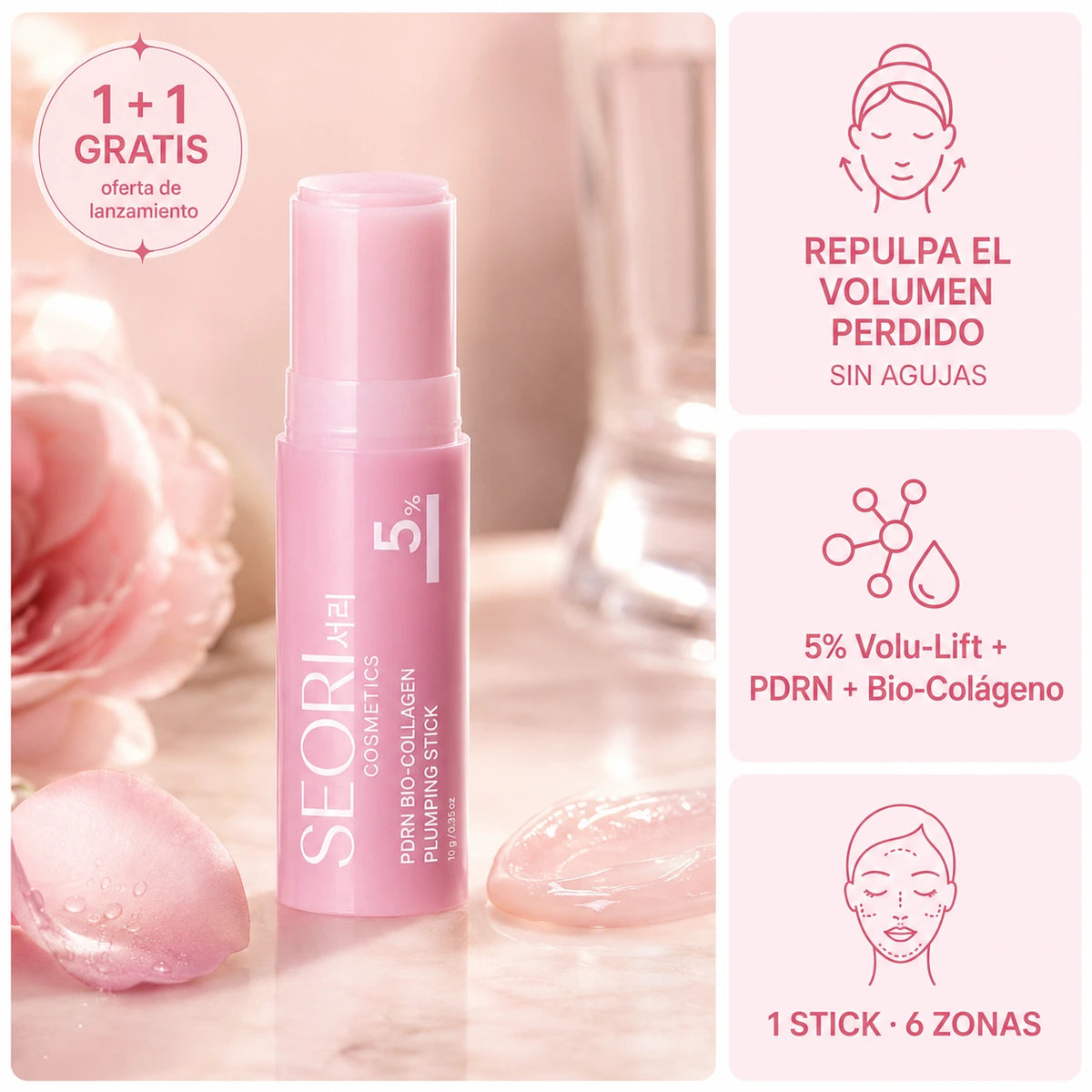 SEORI Stick Repulpante de PDRN y Biocolágeno